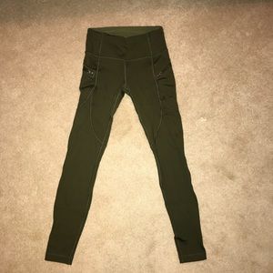 Green Lululemon Leggings Size 4